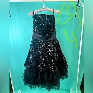 Black Sequin Prom Dress